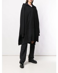 schwarzer Pullover mit einer Kapuze von MM6 MAISON MARGIELA