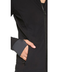 schwarzer Pullover mit einer Kapuze von adidas by Stella McCartney