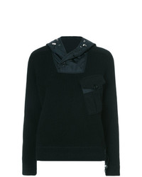 schwarzer Pullover mit einer Kapuze von Ralph Lauren Collection