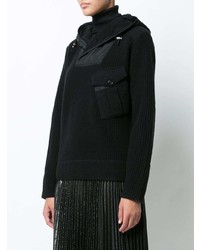 schwarzer Pullover mit einer Kapuze von Ralph Lauren Collection