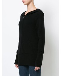 schwarzer Pullover mit einer Kapuze von Thomas Wylde