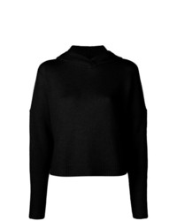 schwarzer Pullover mit einer Kapuze von Theory
