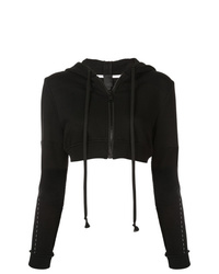 schwarzer Pullover mit einer Kapuze von Vera Wang