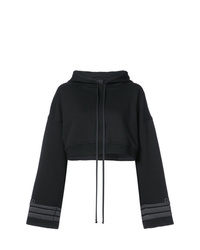 schwarzer Pullover mit einer Kapuze von Vera Wang
