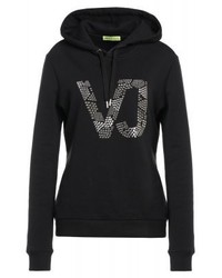 schwarzer Pullover mit einer Kapuze von Versace