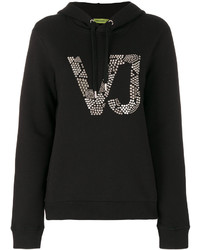 schwarzer Pullover mit einer Kapuze von Versace