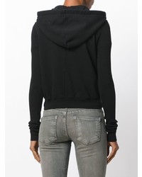 schwarzer Pullover mit einer Kapuze von Rick Owens DRKSHDW