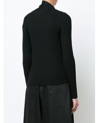 schwarzer Pullover mit einer weiten Rollkragen von Tome