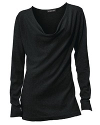 schwarzer Pullover mit einer weiten Rollkragen von PATRIZIA DINI by Heine