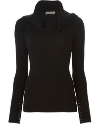 schwarzer Pullover mit einer weiten Rollkragen von Sportmax