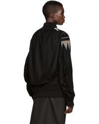 schwarzer Pullover mit geometrischem Muster von Sacai
