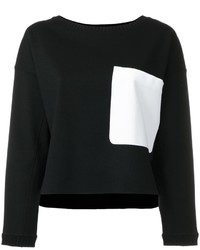 schwarzer Pullover mit geometrischem Muster von Dondup