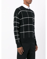 schwarzer Pullover mit Schottenmuster von McQ
