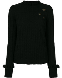 schwarzer Pullover mit Sternenmuster von RED Valentino