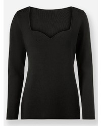 schwarzer Pullover von Heine