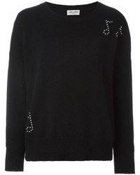 schwarzer Pullover von Saint Laurent