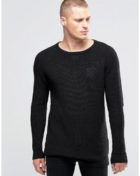 schwarzer Pullover von Siksilk