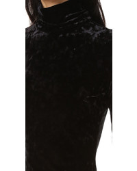 schwarzer Rollkragenpullover aus Samt von Tibi