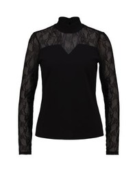 schwarzer Rollkragenpullover aus Spitze von Vero Moda