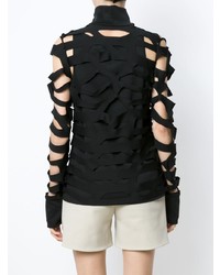 schwarzer Rollkragenpullover mit geometrischem Muster von Gloria Coelho