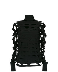 schwarzer Rollkragenpullover mit geometrischem Muster von Gloria Coelho
