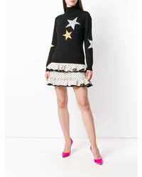 schwarzer Rollkragenpullover mit Sternenmuster von Moschino