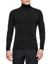 schwarzer Rollkragenpullover von John Smedley