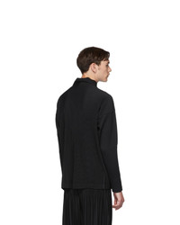 schwarzer Rollkragenpullover von Homme Plissé Issey Miyake