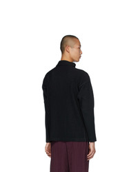 schwarzer Rollkragenpullover von Homme Plissé Issey Miyake