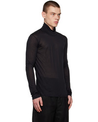 schwarzer Rollkragenpullover von Ann Demeulemeester