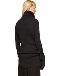 schwarzer Rollkragenpullover von Ann Demeulemeester