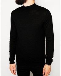 schwarzer Rollkragenpullover von Asos