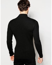 schwarzer Rollkragenpullover von Asos