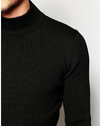 schwarzer Rollkragenpullover von Asos