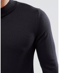 schwarzer Rollkragenpullover von Asos