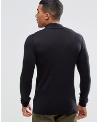 schwarzer Rollkragenpullover von Asos