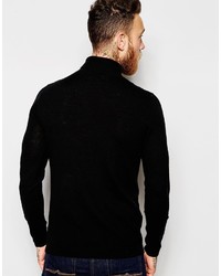 schwarzer Rollkragenpullover von Asos