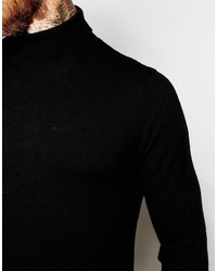 schwarzer Rollkragenpullover von Asos