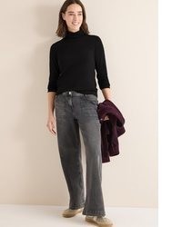 schwarzer Rollkragenpullover von Cecil