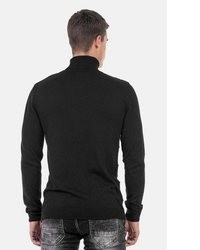schwarzer Rollkragenpullover von Cipo & Baxx