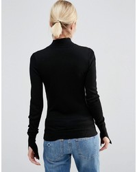 schwarzer Rollkragenpullover von Asos