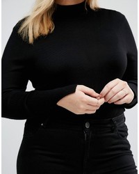 schwarzer Rollkragenpullover von Asos