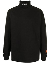 schwarzer Rollkragenpullover von Heron Preston