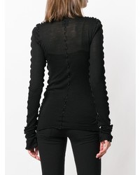 schwarzer Rollkragenpullover von Ann Demeulemeester