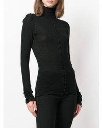 schwarzer Rollkragenpullover von Ann Demeulemeester