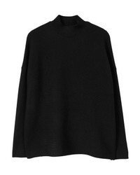 schwarzer Rollkragenpullover von Mango