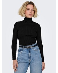 schwarzer Rollkragenpullover von Only