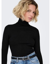 schwarzer Rollkragenpullover von Only