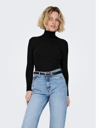 schwarzer Rollkragenpullover von Only