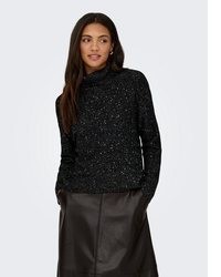 schwarzer Rollkragenpullover von Only